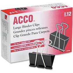 Acco Binder Clips, Large 12 Count