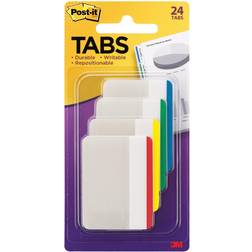 3M Post It Index Flat Tabs 51x38mm Pack of 24, Assorted