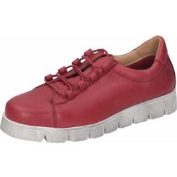 ecco Women's coral leather lace-up trainers, Coral