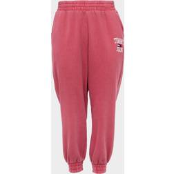 Tommy Jeans Women's Big and Tall tracksuit bottoms, Burgundy
