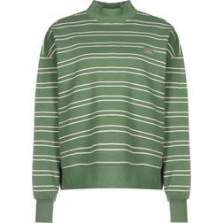 Dickies Women's Westover Striped Sweatshirt White/green Stripe (FWR05)
