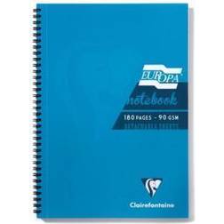 Clairefontaine Europa A5 Wirebound Card Cover Notebook Ruled 180 Pages