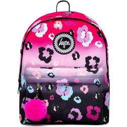 Hype Leopard Backpack Black & Pink Gradient