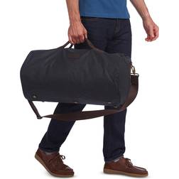 Barbour Wax Holdall Duffle Bag Navy