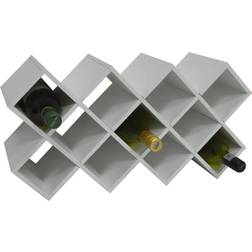 Watsons on the Web CROSS 14 Bottle Free Standing Wine Storage Rack White Wine Rack