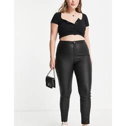 Missguided Plus Vice coated skinny jeans in