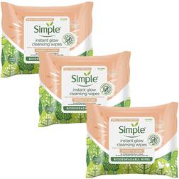 Simple Instant Glow Cleansing Wipes X20
