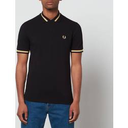 Fred Perry Men's Made In England Single Tipped Polo Shirt Black/Beige 46/XXL