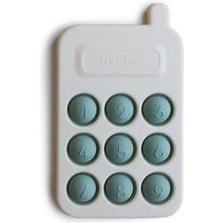 Mushie Phone Press Toy In Cambridge Blue Cambridge Blue