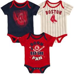Outerstuff Infant Future Boston Red Sox Bodysuit 3-pcs - Navy/Red/Cream