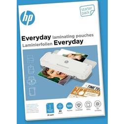 HP Everyday Laminating Pouch Glossy 4 x 25 (80 Microns) Transparent Pack of 100