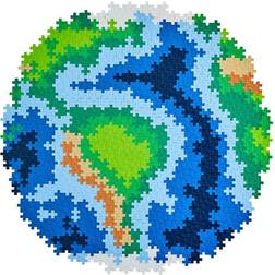 Plus Plus Earth Puzzle by Number 800 Pieces
