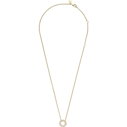 Pandora Logo Pavé Circle Collier Necklace - Gold/Transparent