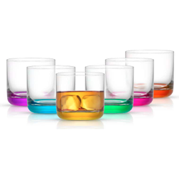 Joyjolt Hue Colored Whisky Glass 29.6cl 6pcs