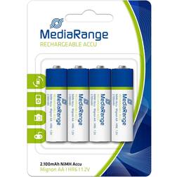MediaRange Rechargeable NiMH Accus Mignon AA Compatible 4-pack