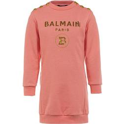 Balmain Girl's Studs Sweater Dress - Pink