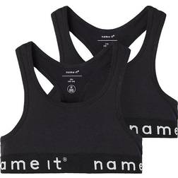 Name It Short Top without Sleeves 2-pack - Black