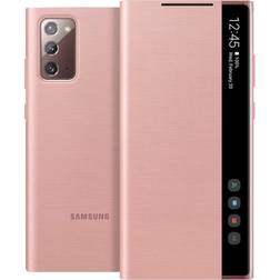 Samsung Clear View Stående Skal med Intelligent Display för Galaxy Note 20 Brun-koppar (Mystic Bronze)(EF-ZN980CAEGEU)