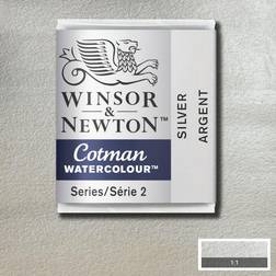 Winsor & Newton Cotman Watercolor Silver, Half Pan
