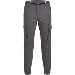 Jack & Jones Tapered Fit Cargo Trousers - Grey/Asphalt