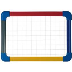 Bi-Office Schoolmate Drywipe and Magnetic A4 Whiteboard with Coloured Frame, none
