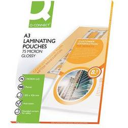 Q-CONNECT A3 2x75 Micron Laminating Pouches (Pack of 100) KF11413