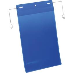 Durable Document Pocket with Wire Hanger A4 Portrait Dark Blue Pack of