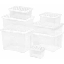 Wham 7 Piece Multisize Crystal Storage Set Storage Box