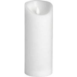 Hill Interiors Luxe Collection 3.5 x9 White Flickering Flame LED Wax LED Candle