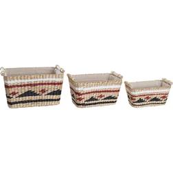 Dkd Home Decor set Polyester Colonial Fibre (39 x 27 x 24 cm) Basket