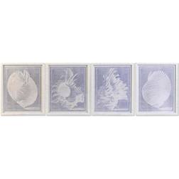 Dkd Home Decor Painting Crystal Rattan Snail (50 x 60 x 2,5 cm) (4 Units) Framed Art