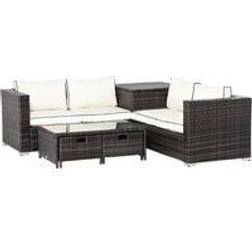 OutSunny 860-104V7 Outdoor Lounge Set, 1 Table incl. 2 Sofas