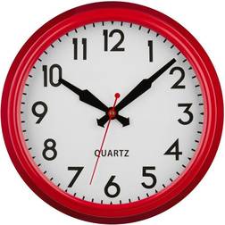 Premier Housewares Chic Red Wall Clock, Metal -2200664 Wall Clock