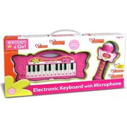 Bontempi Mini Keyboard and Karaoke Microphone, Legetøjs musikinstrument, MIDI keyboard, 3 År, AA, Flerfarvet