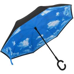 vidaXL Umbrella C-handle Black 108 cm Black