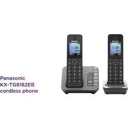 Panasonic KX-TG8182EB Cordless Phone with Answering Machine Twin Handsets