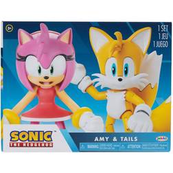 JAKKS Pacific Sonic The Hedgehog Amy & Tails Action Figure 2-Pack (Modern)