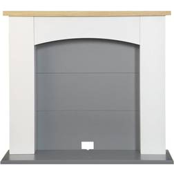 Adam Huxley Electric Stove Fireplace in Pure White & Grey, 39 Inch