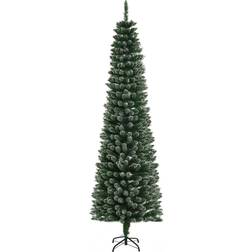Homcom Slim Artificial Green/White Christmas Tree 195