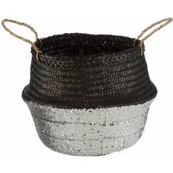 Premier Housewares Seagrass Black Medium, black Basket