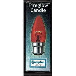 Crompton Fireglow Candle 40W Red BC-B22d