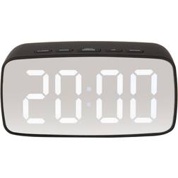 Karlsson Oval LED Silver Alarm Clock