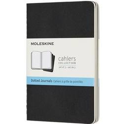 Moleskine Cahier Journal, Dotted, Black, 3/Pack (719206) Black