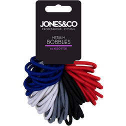 Bulk Pack Of 50 Medium Hair Bands Bobbles Assorted Colours Red White Blue Black Grey