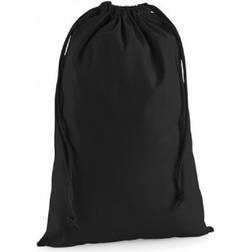 Westford Mill Premium Cotton Stuff Bag (XS) (Black)