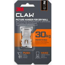 3M CLAW Drywall 2 Pack Picture Hanger 30kg wilko Picture Hook