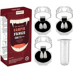 Vampire Fangs Teeth with Adhesive Halloween Party Cosplay Props White Horror False Teeth