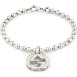 Gucci G Charm Beaded Bracelet - Silver