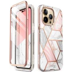 Supcase i-Blason Cosmo Series for iPhone 14 Pro Case 6.1 inch (2022 Release) Slim Full-Body Stylish Protective Case with Built-in Screen Protector (Marble)