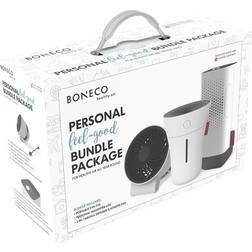 Boneco 80002 Portable Air Purifier, Humidifier & Fan Bundle, White